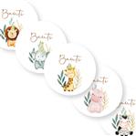 Tarjetitas redondas Baby Safari 20u Pers